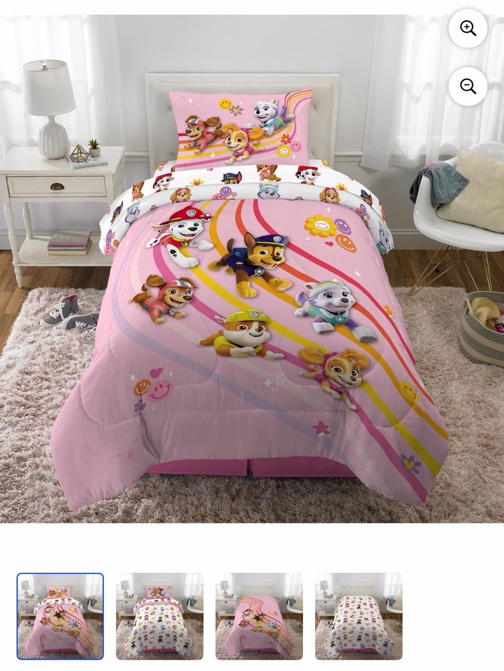 Paw Patrol "Pawsome Fun" Twin/Full Reversible Comforter & Pillowcase